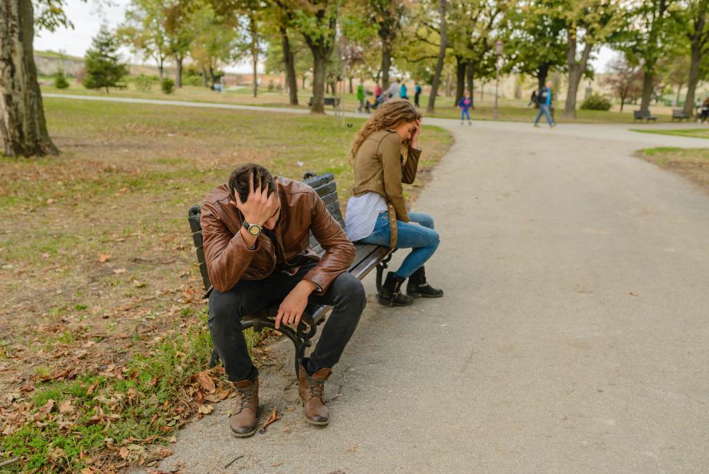 A couple experiencing a breakup