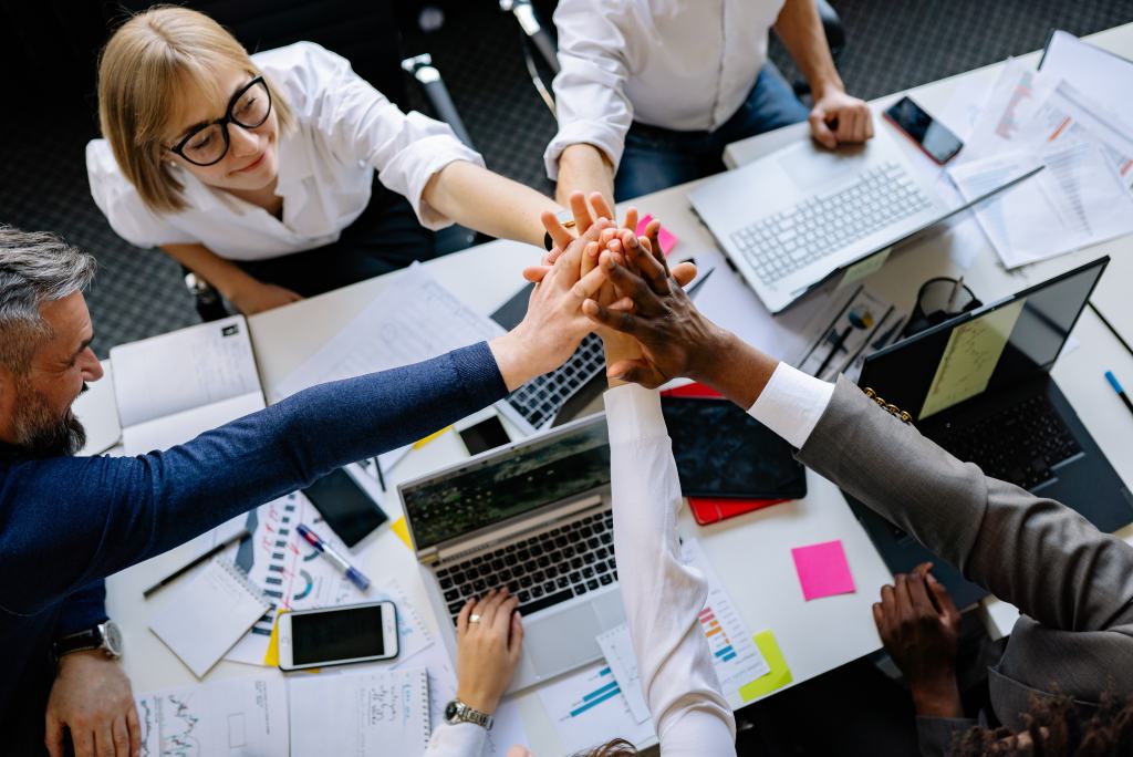 A group of entrepreneurs having a meeting